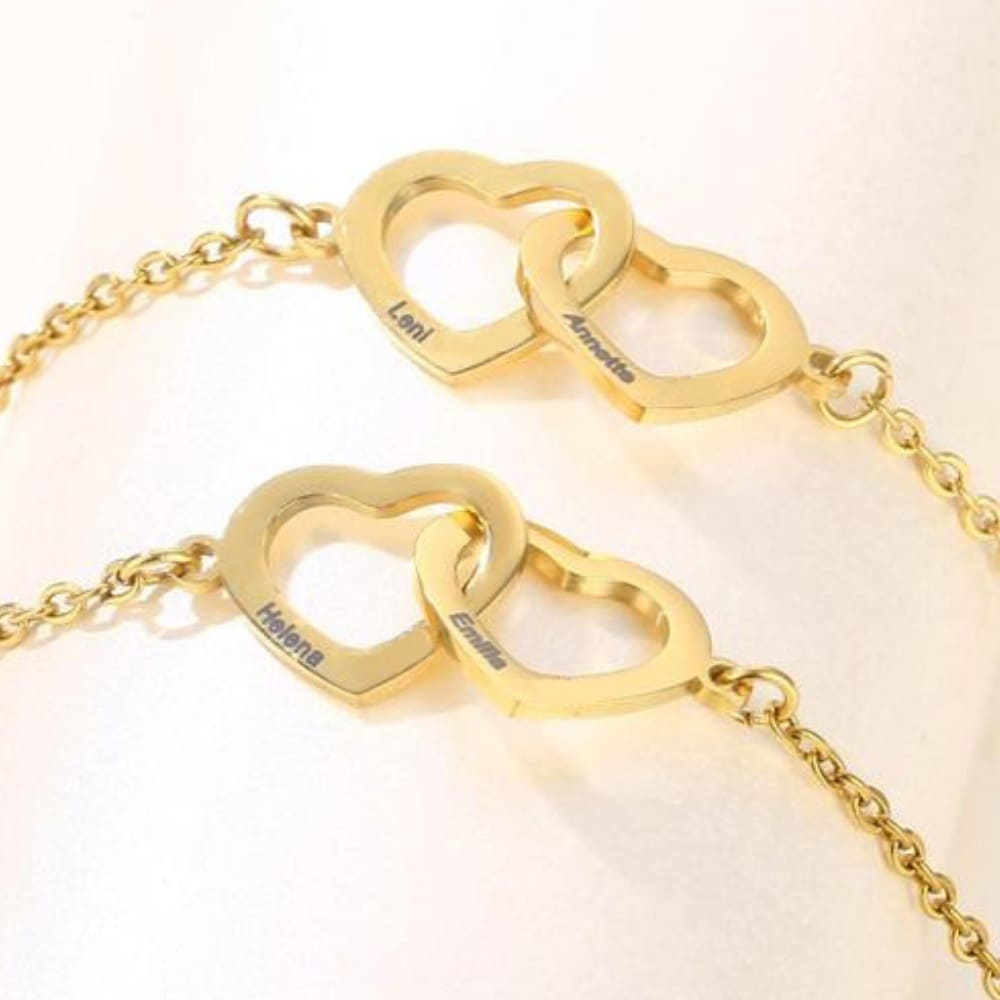 Bracelet LOANYA avec coeurs entrelacés