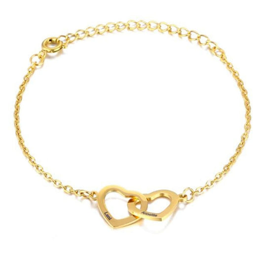 Bracelet LOANYA avec coeurs entrelacés