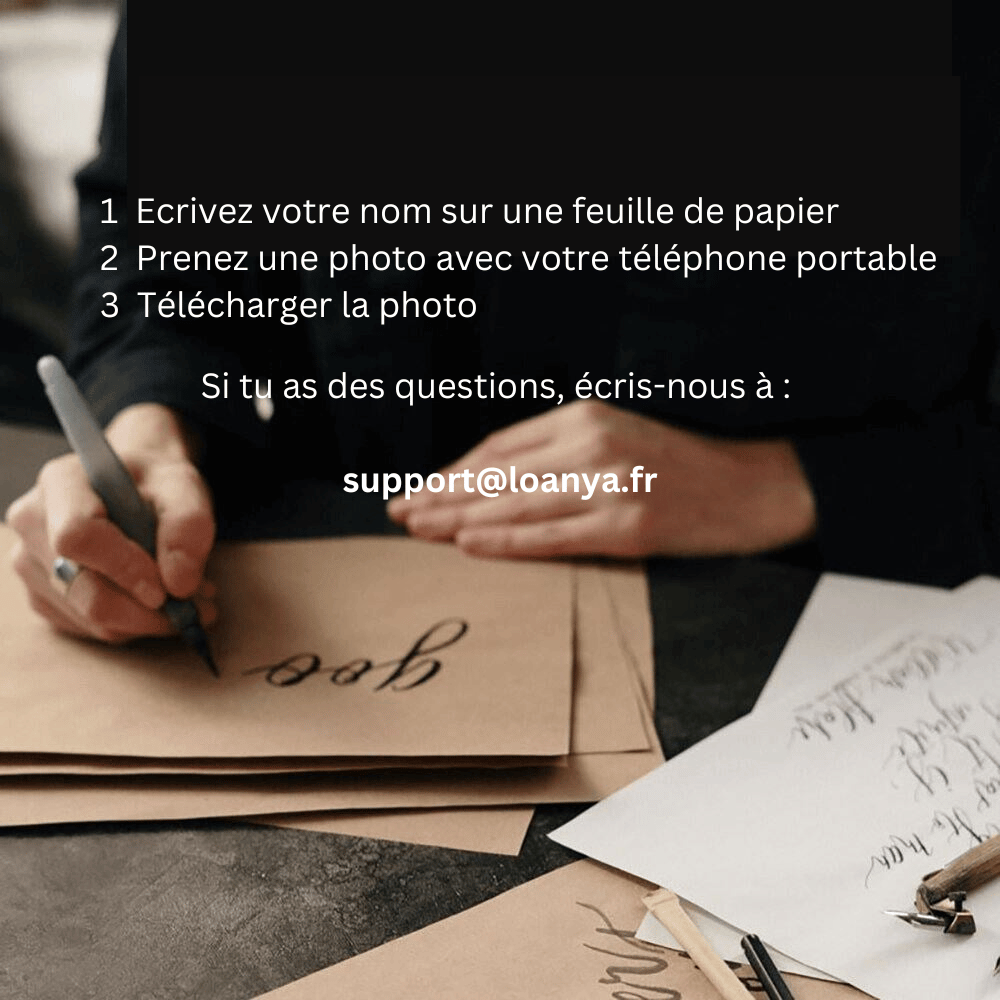 Collier avec ton nom écrit de ta main