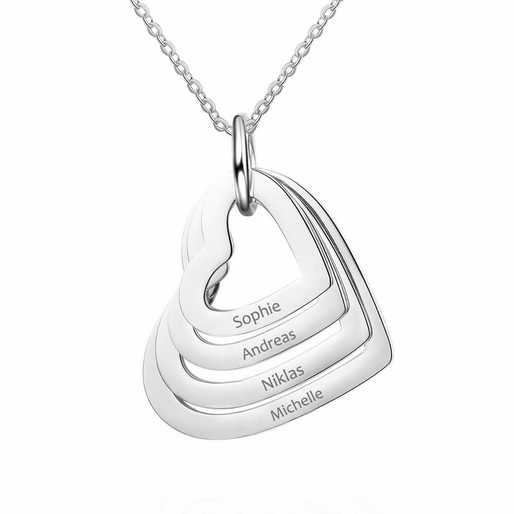 Collier avec cœurs personnalisés