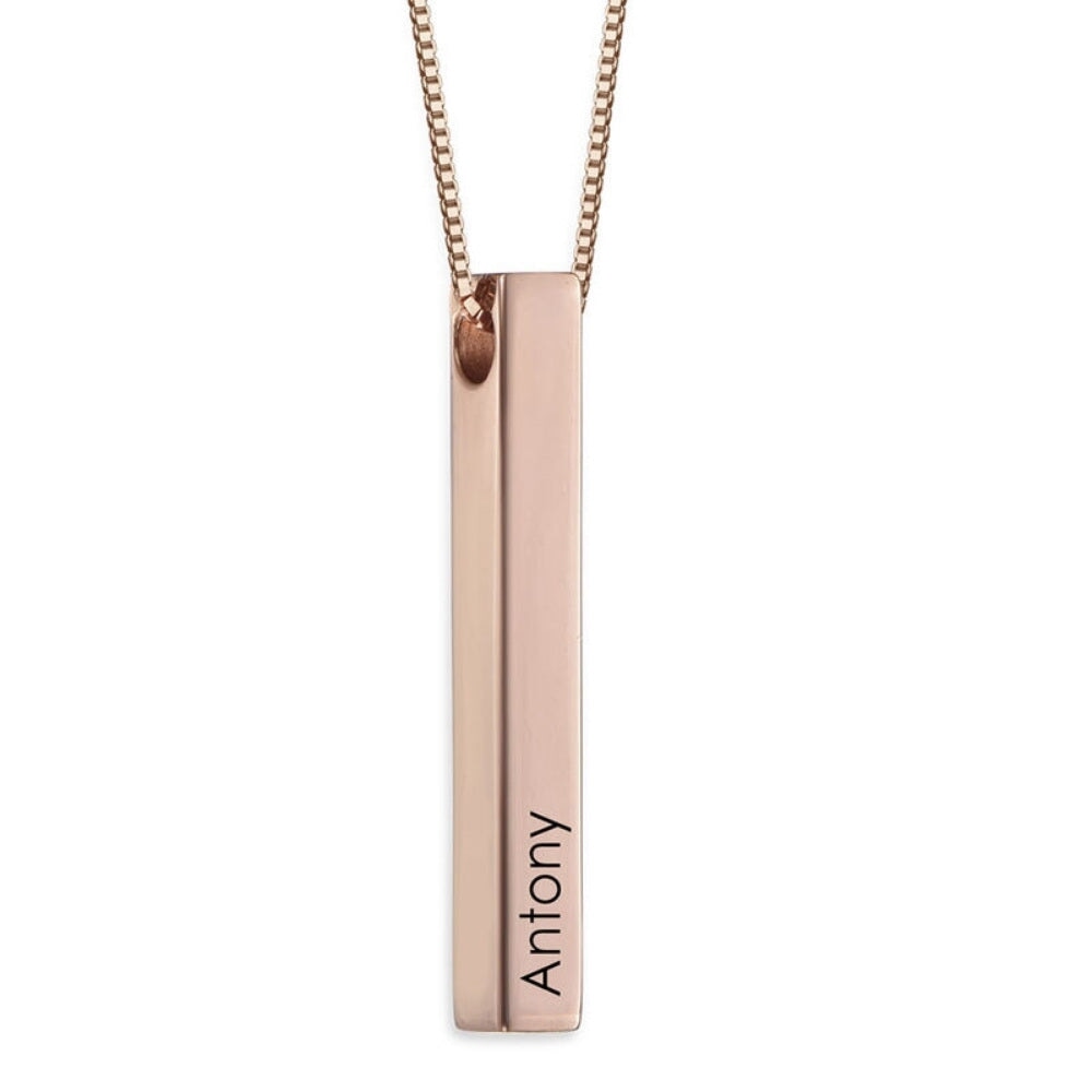Collier pendentif barre personnalisé