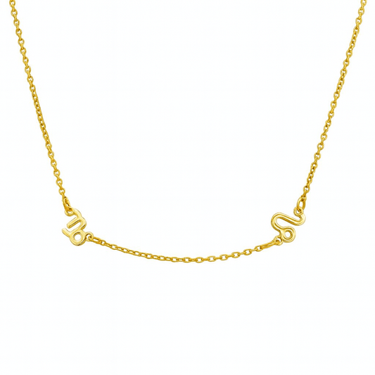 Deux Signes Du Zodiaque Collier