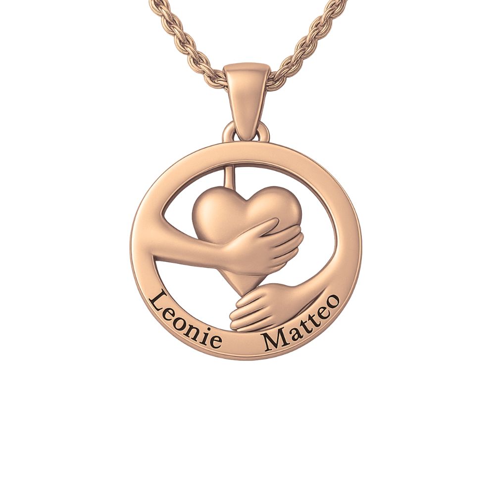 Collier Cœur Enlacé – Gravure Personnalisée