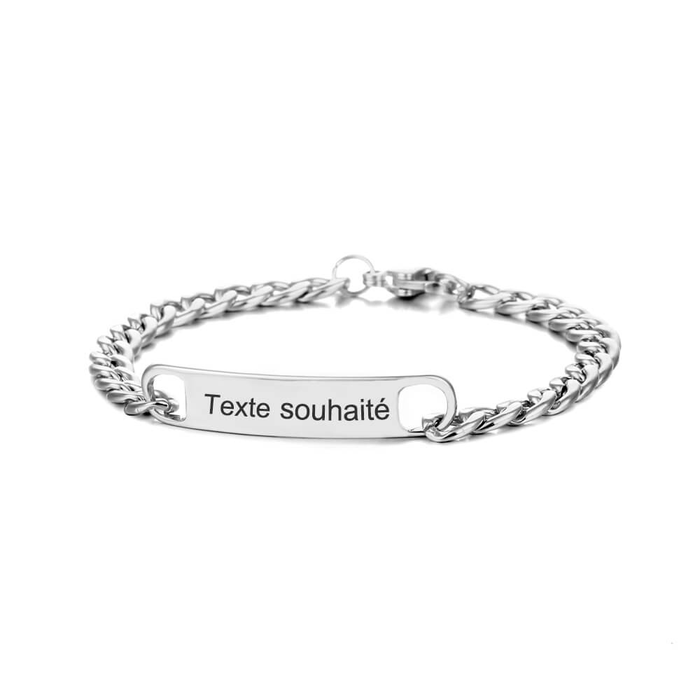 Bracelet couple avec lettrage personnalisé