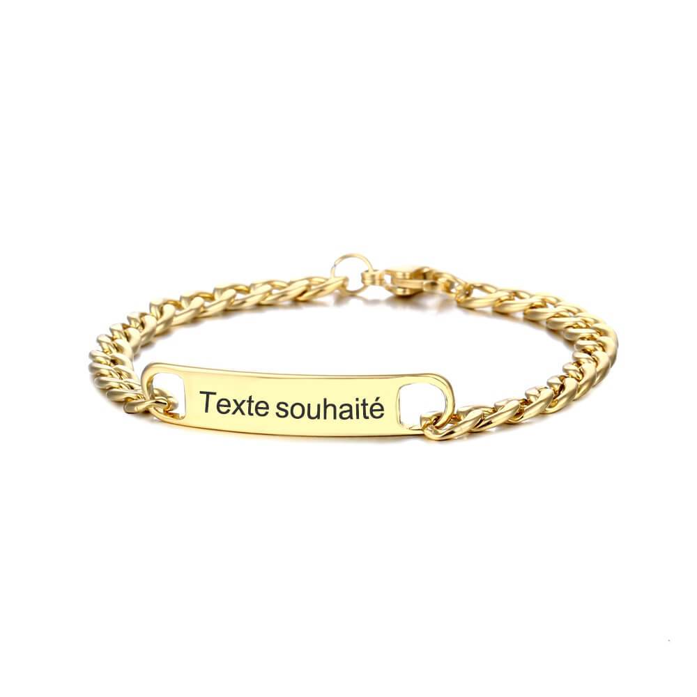 Bracelet couple avec lettrage personnalisé