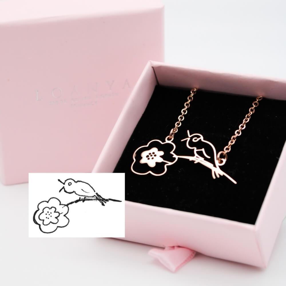 Dessin d'enfant en collier ou pendentif