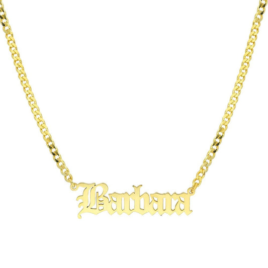 Collier Gourmette avec gravure prénom personnalisée