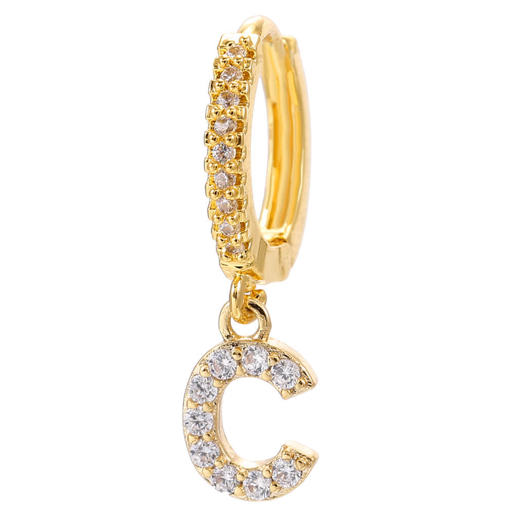 LOANYA Boucle d'oreille avec initiales