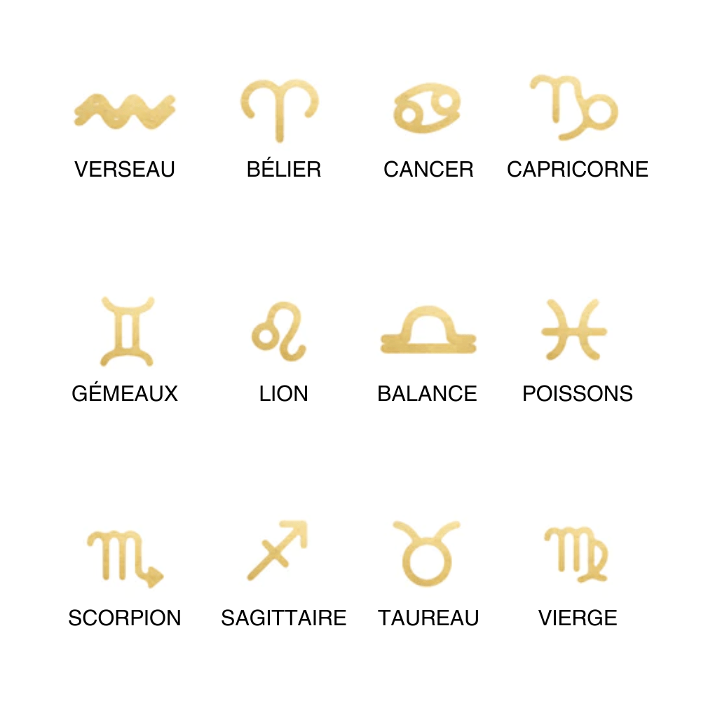 Deux Signes Du Zodiaque Collier