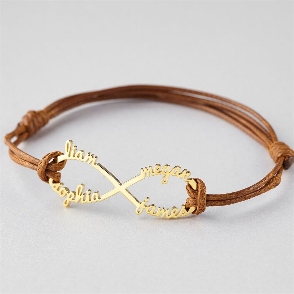 LOANYA Armband mit Unendlichkeitszeichen Bracelet Loanya Gold Braun