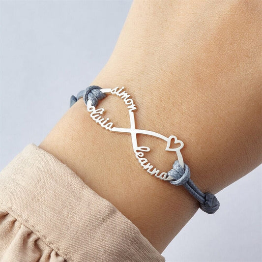 LOANYA Armband mit Unendlichkeitszeichen Bracelet Loanya Silber Blau