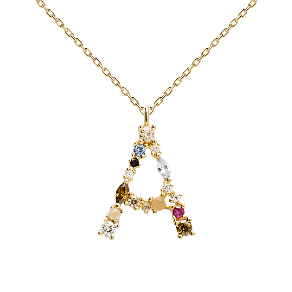 LOANYA Buchstaben Kette Loanya Gold A