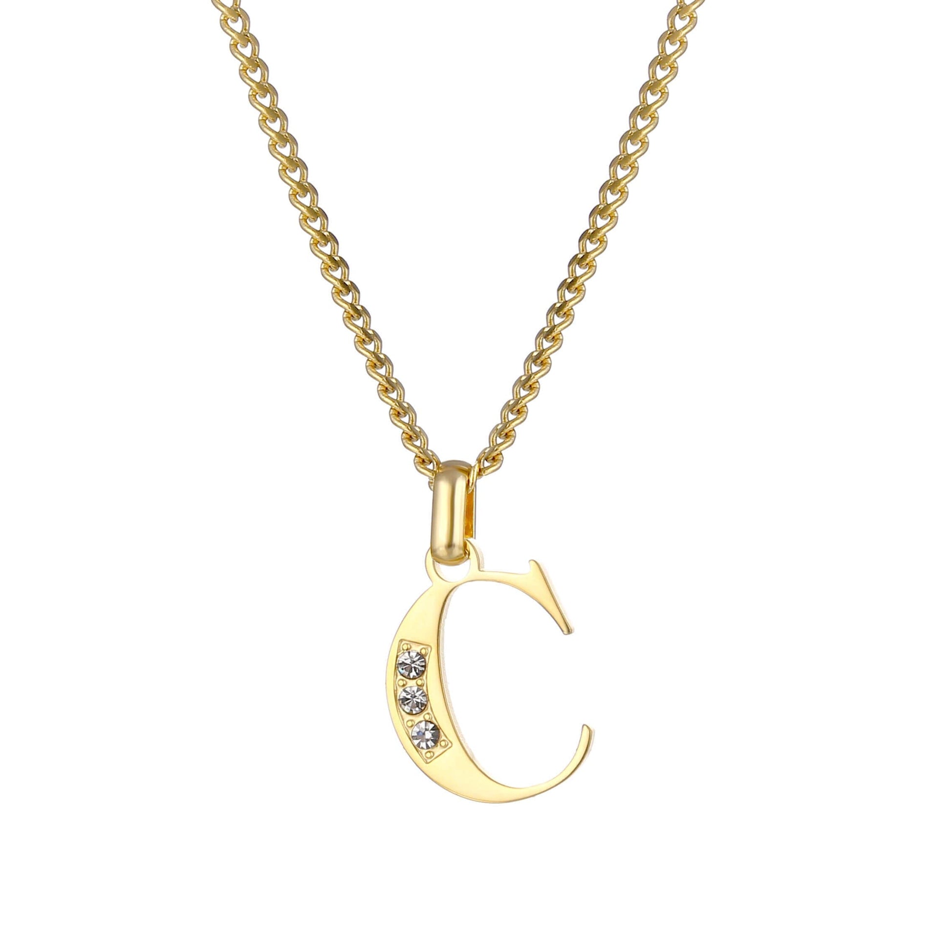 LOANYA Buchstaben Kette mit Zirkoniasteinen Necklaces Loanya C 35