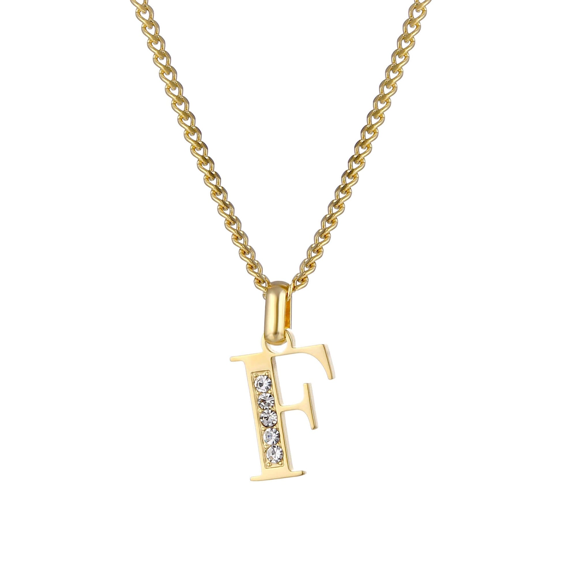 LOANYA Buchstaben Kette mit Zirkoniasteinen Necklaces Loanya F 35