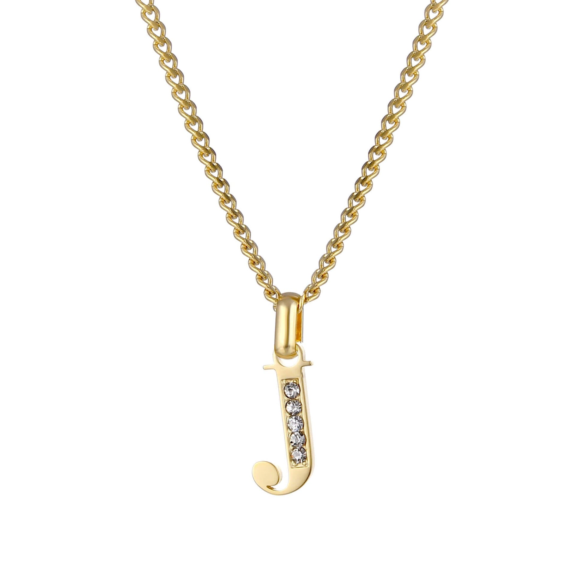 LOANYA Buchstaben Kette mit Zirkoniasteinen Necklaces Loanya J 35