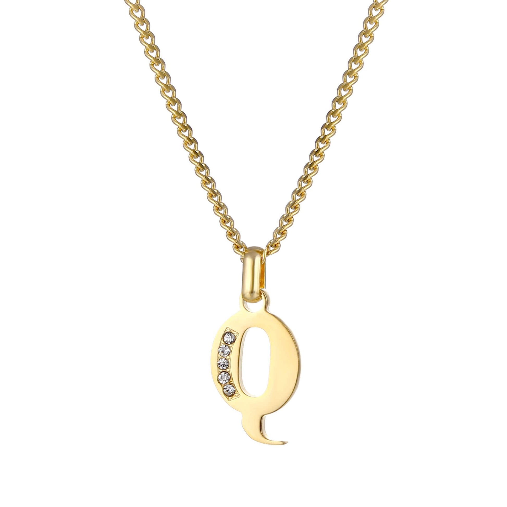 LOANYA Buchstaben Kette mit Zirkoniasteinen Necklaces Loanya Q 35