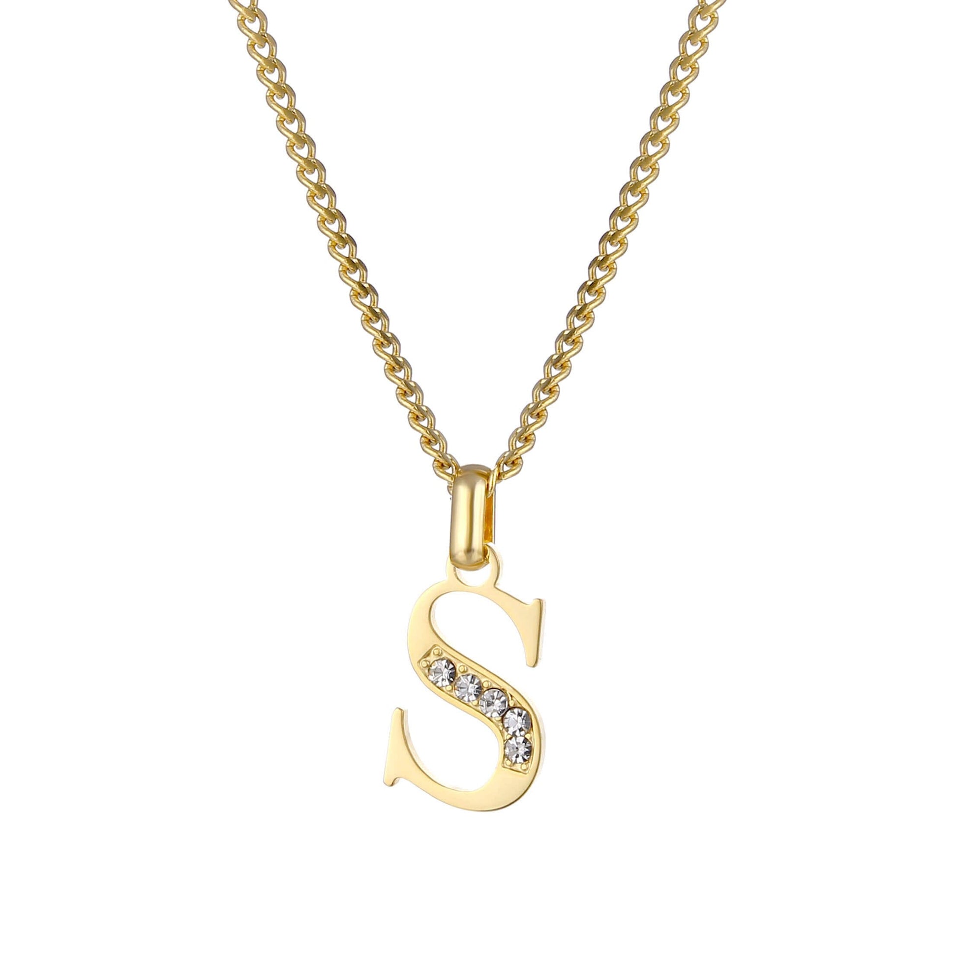 LOANYA Buchstaben Kette mit Zirkoniasteinen Necklaces Loanya S 35