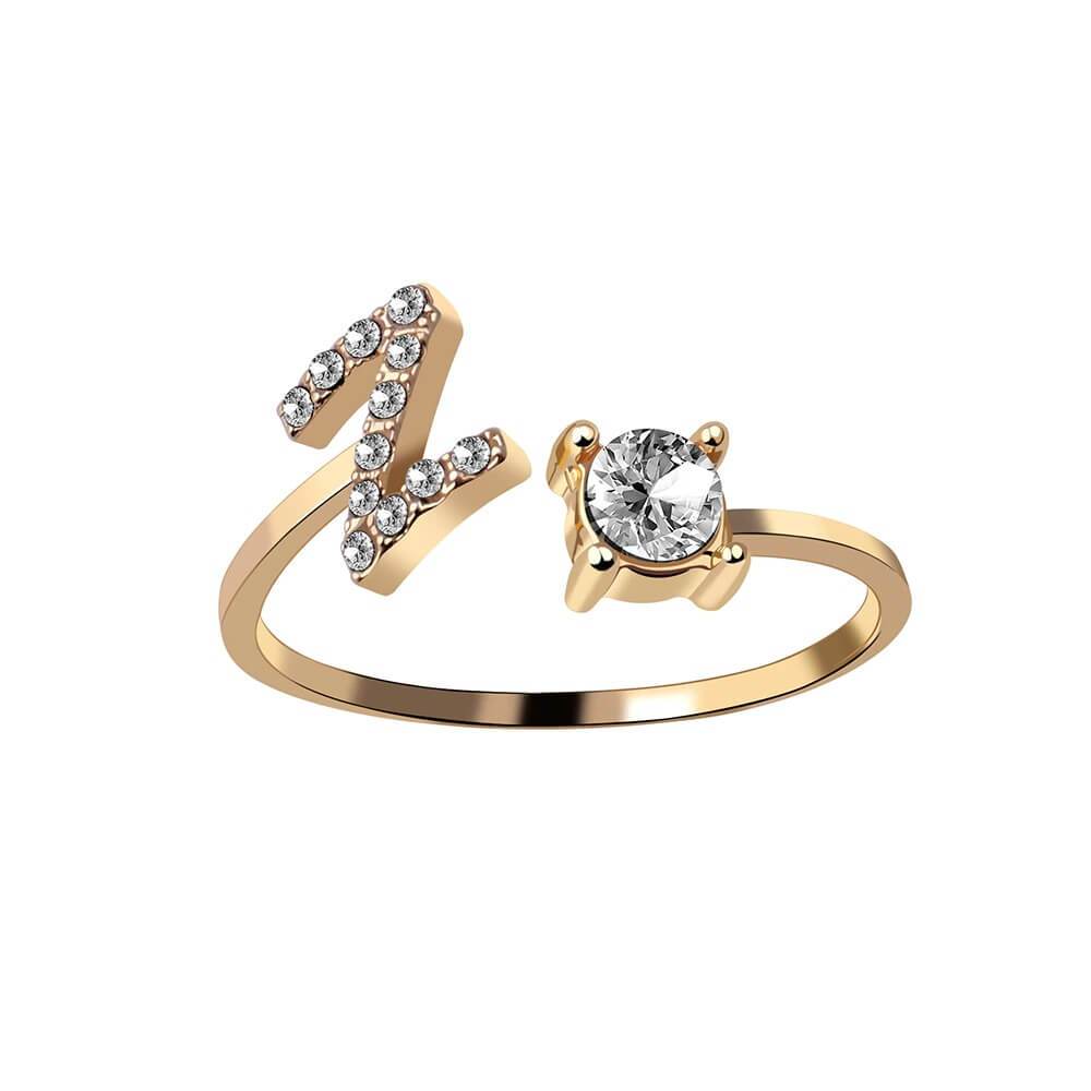 LOANYA Buchstaben Ring Zirkonia Loanya Z