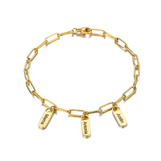 LOANYA Gliederarmband mit personalisierten Anhängern Bracelets Loanya