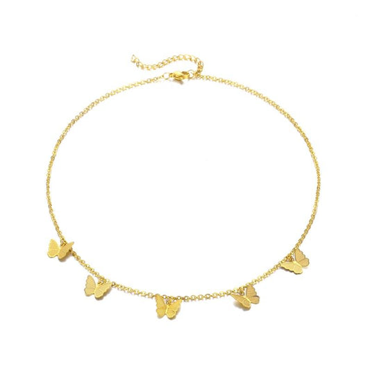 LOANYA goldene Schmetterlinge Loanya Halskette