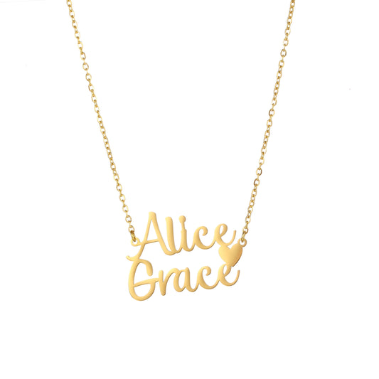 LOANYA Partner Namenskette mit Herz Necklaces Loanya Gold 40 cm