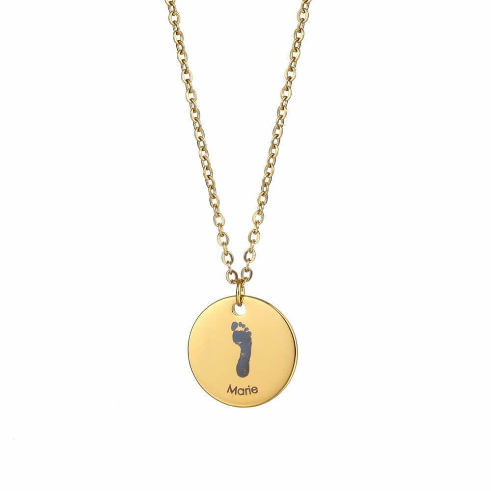 LOANYA personalisierbare Halskette mit Hand- oder Fußabdruck Loanya 40 cm Gold