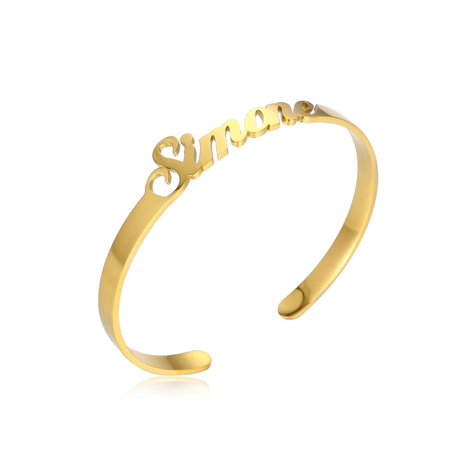 LOANYA personalisierter Namensarmreif Loanya Gold