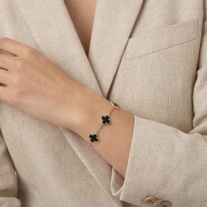 Bracelet Trèfle avec Gravure Personnalisée