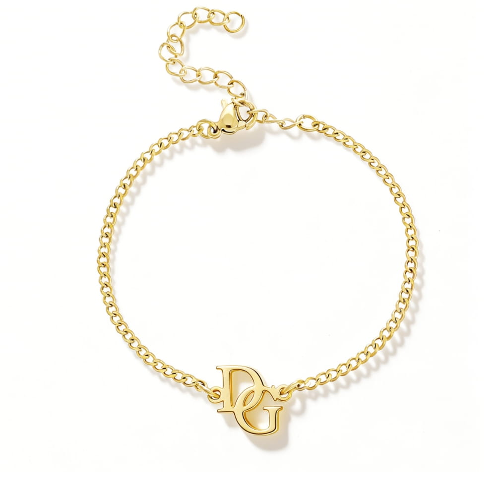 Bracelet à initiales entrelacées