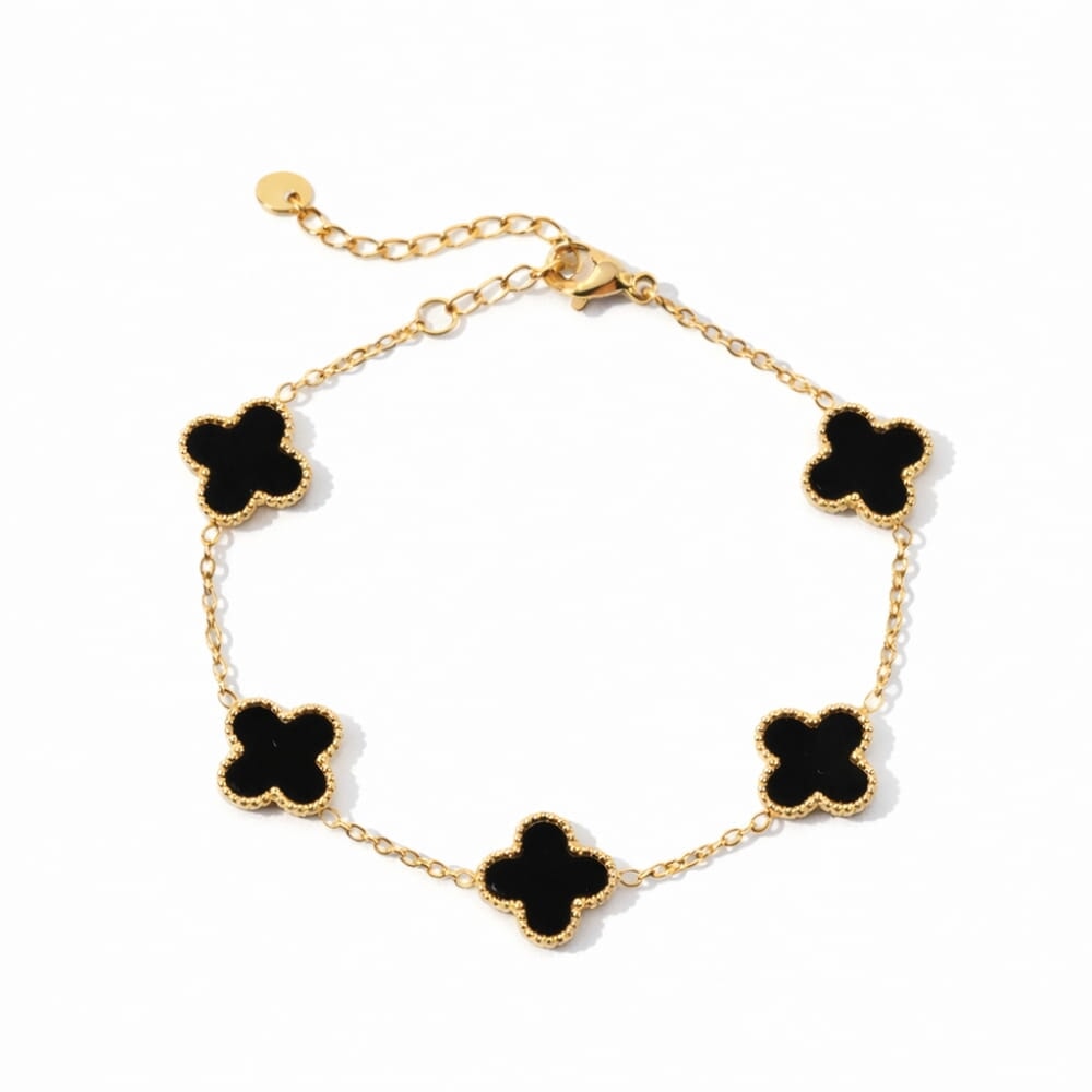 Bracelet Trèfle avec Gravure Personnalisée