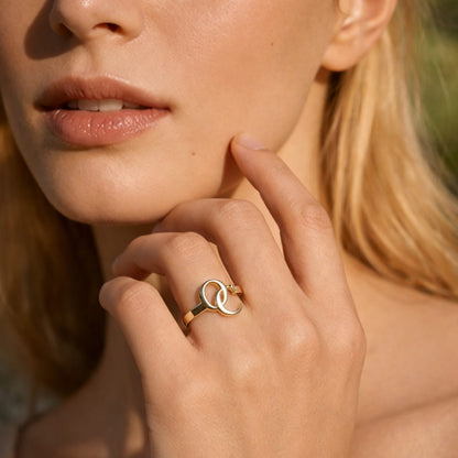 Bague à initiales entrelacées – Monogramme personnalisé