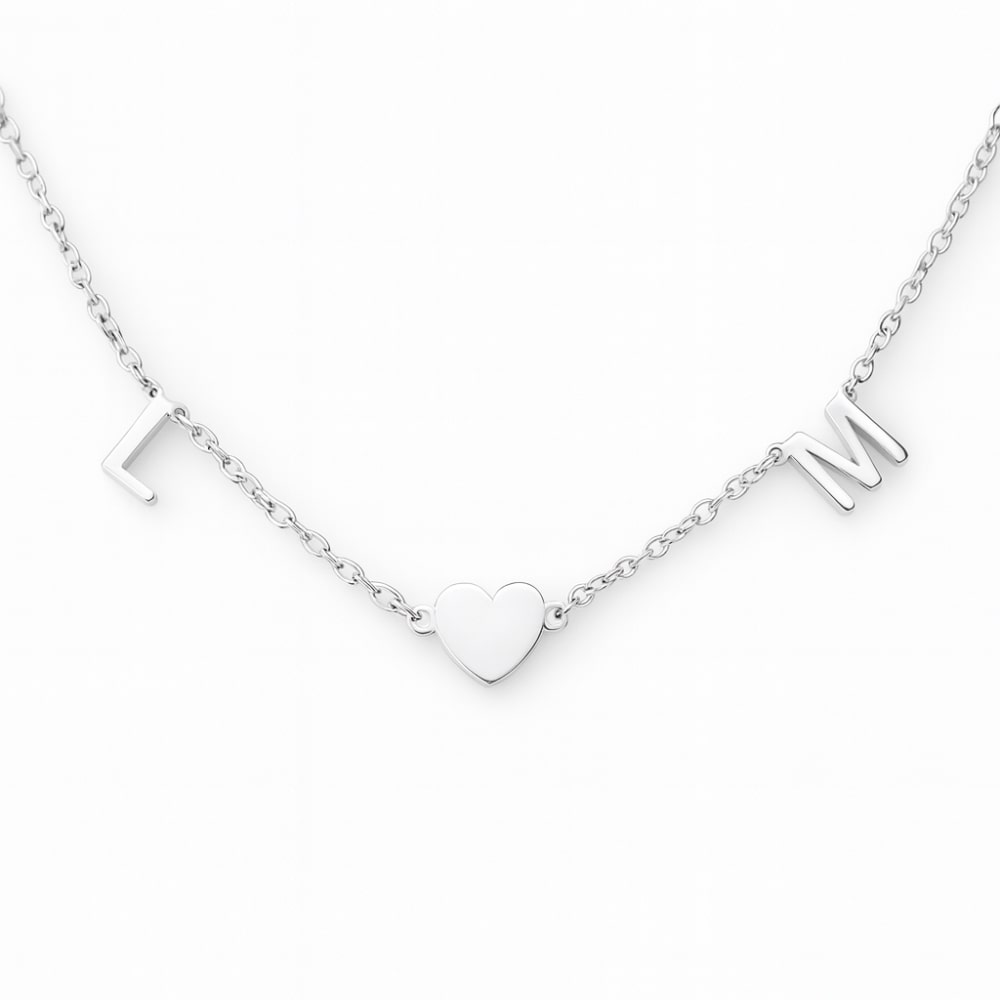 Collier Cœur Initiales – Un symbole de votre lien
