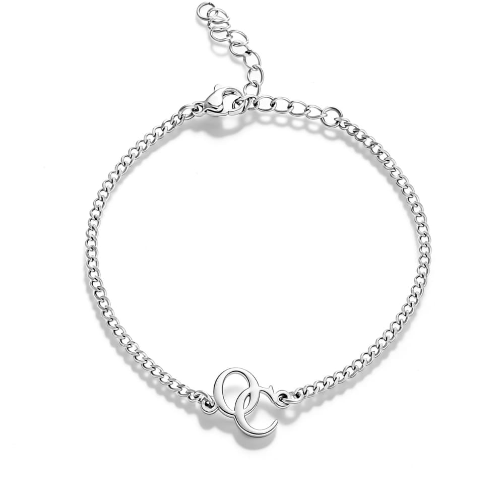 Bracelet à initiales entrelacées