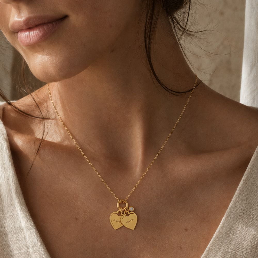 Collier à cœurs personnalisés