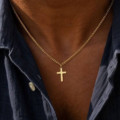 Collier avec croix | Or 18K