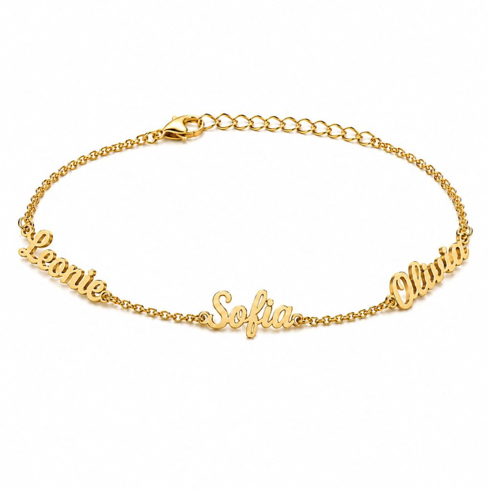 Bracelet Personnalisable avec 3 Prénoms