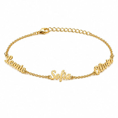Bracelet Personnalisable avec 3 Prénoms