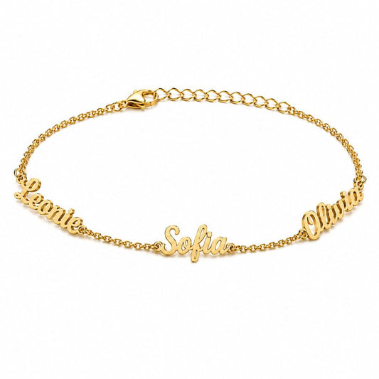Bracelet Personnalisable avec 3 Prénoms