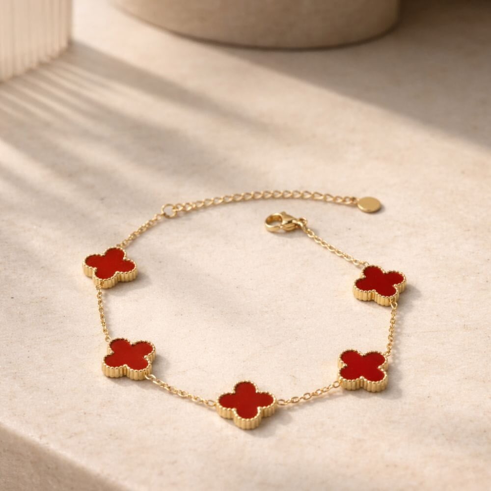 Bracelet Trèfle avec Gravure Personnalisée