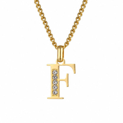 Collier de Lettres avec Pierres en Zirconium