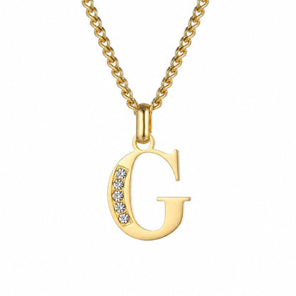 Collier de Lettres avec Pierres en Zirconium