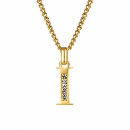 Collier de Lettres avec Pierres en Zirconium