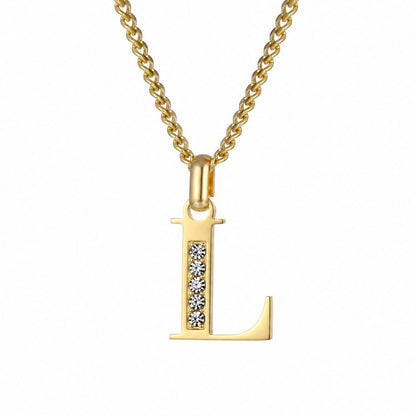 Collier de Lettres avec Pierres en Zirconium