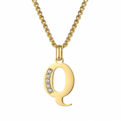 Collier de Lettres avec Pierres en Zirconium