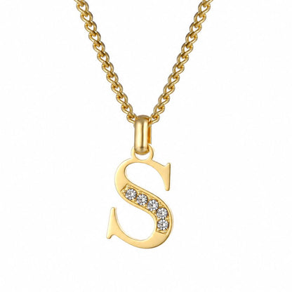 Collier de Lettres avec Pierres en Zirconium