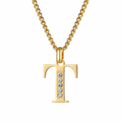 Collier de Lettres avec Pierres en Zirconium