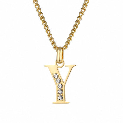 Collier de Lettres avec Pierres en Zirconium