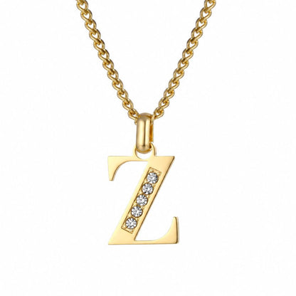 Collier de Lettres avec Pierres en Zirconium
