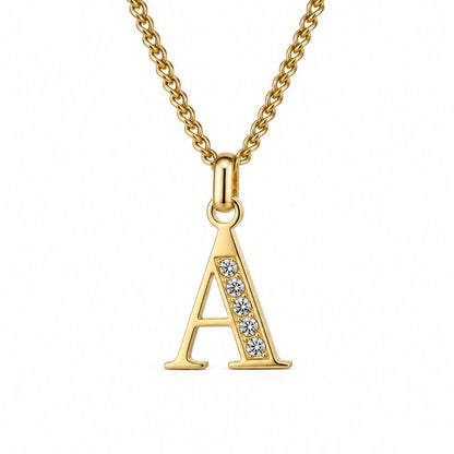 Collier de Lettres avec Pierres en Zirconium