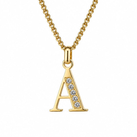 Collier de Lettres avec Pierres en Zirconium